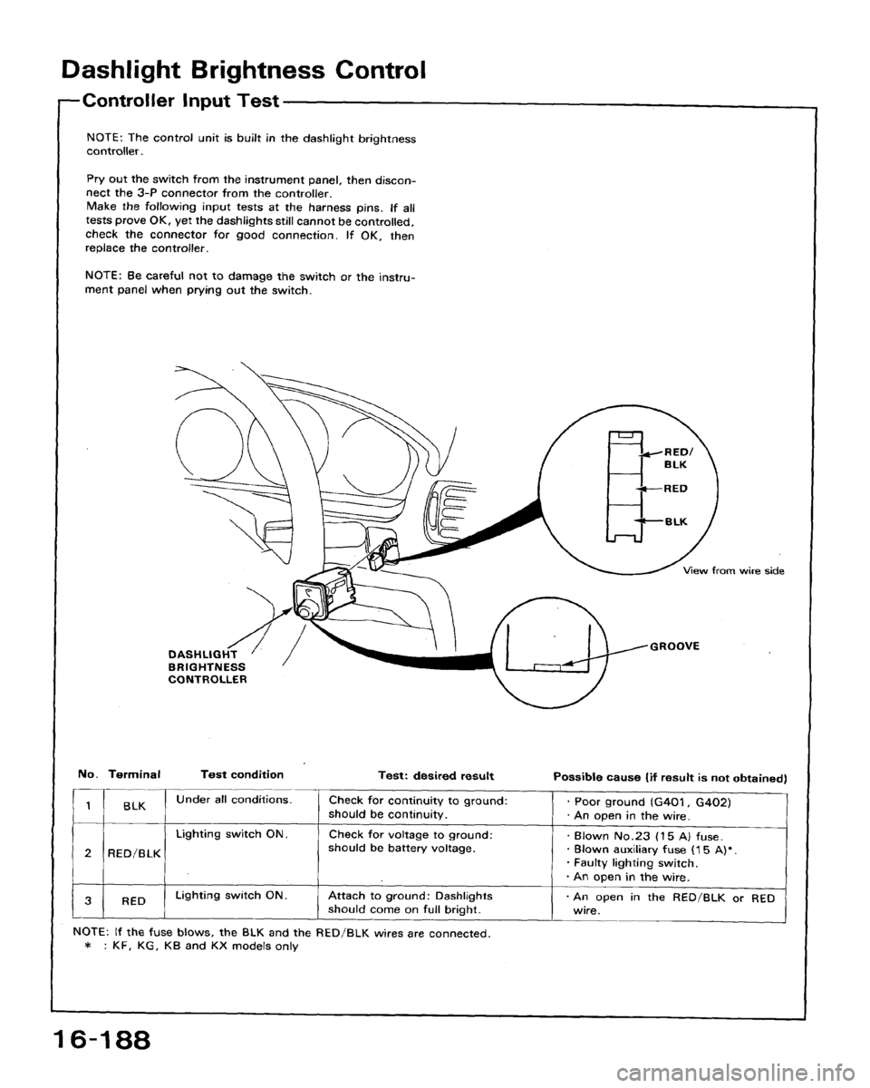 HONDA ACCORD 1992 CB / 4.G Workshop Manual 