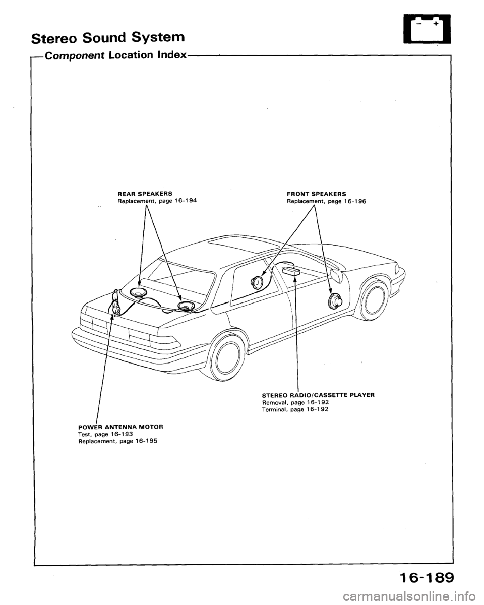 HONDA ACCORD 1992 CB / 4.G Workshop Manual 