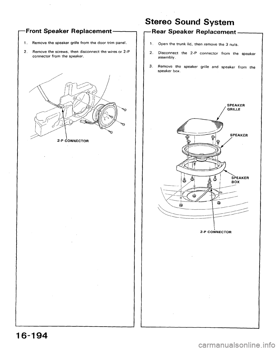 HONDA ACCORD 1992 CB / 4.G Workshop Manual 