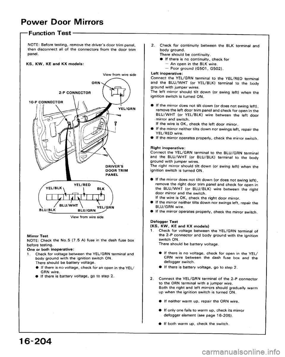 HONDA ACCORD 1992 CB / 4.G Workshop Manual 