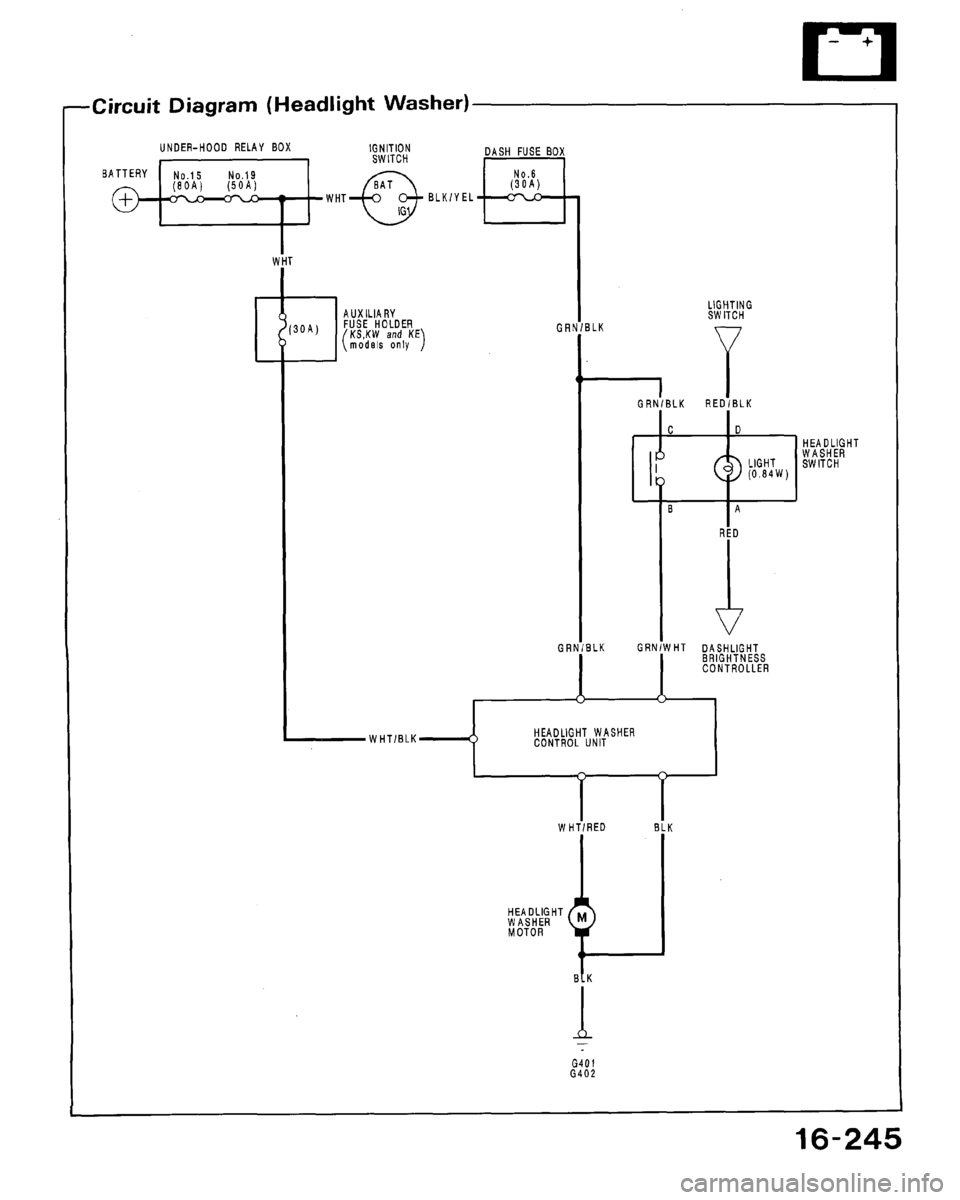 HONDA ACCORD 1992 CB / 4.G Workshop Manual 