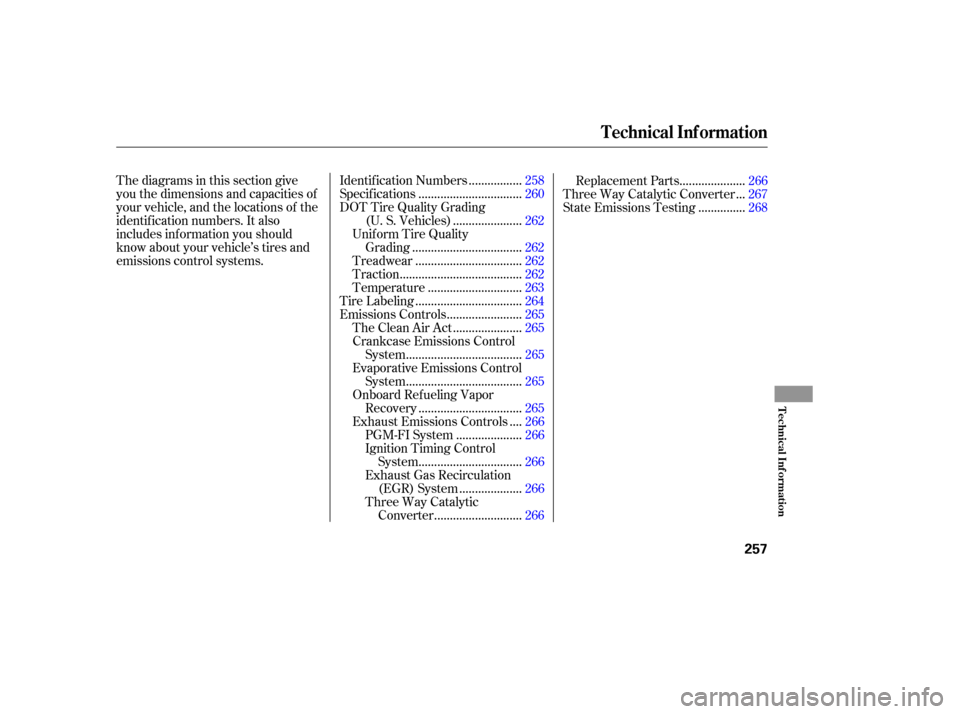 HONDA ACCORD HYBRID 2005 CL7 / 7.G Owners Manual Thediagramsinthissectiongive
you the dimensions and capacities of
your vehicle, and the locations of the
identif ication numbers. It also
includes inf ormation you should
know about your vehicle’s t HONDA ACCORD HYBRID 2005 CL7 / 7.G Owners Manual Thediagramsinthissectiongive
you the dimensions and capacities of
your vehicle, and the locations of the
identif ication numbers. It also
includes inf ormation you should
know about your vehicle’s t