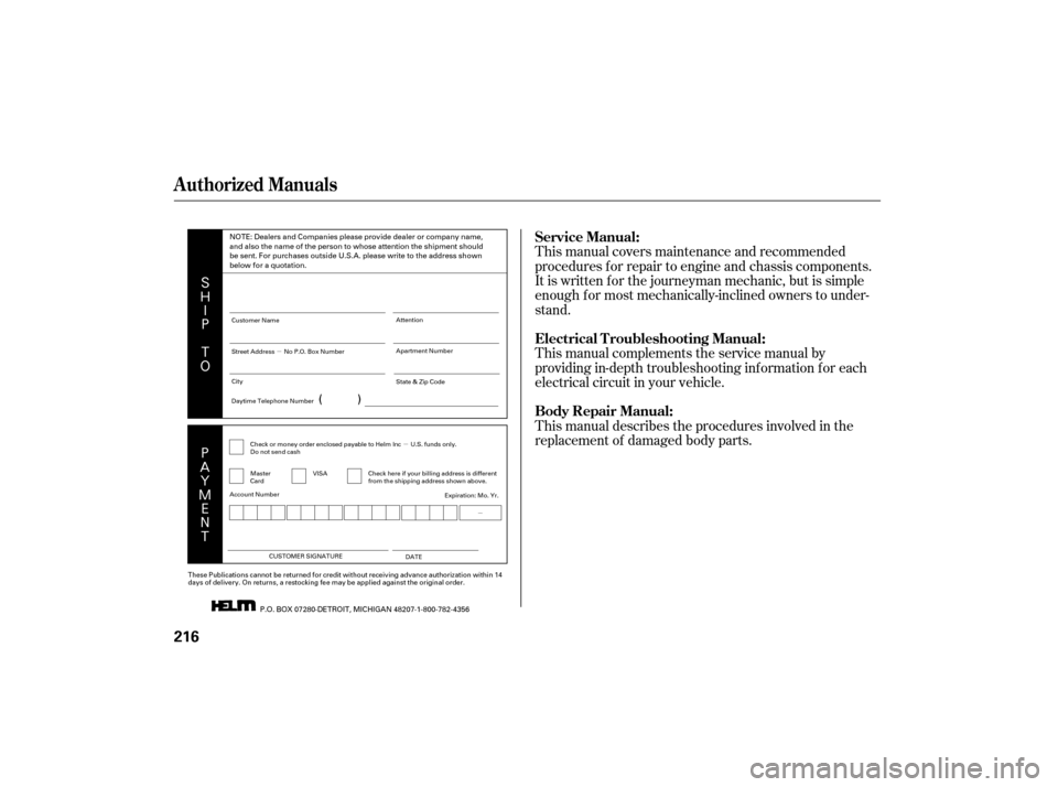 HONDA S2000 2007 2.G Owners Manual µµ
µ
(
%
)
$
%
.
"
#
) This manual covers maintenance and recommended
procedures f or repair to engine and chassis components.
It is written f or the journeyman mechanic, bu HONDA S2000 2007 2.G Owners Manual µµ
µ
(
%
)
$
%
.
"
#
) This manual covers maintenance and recommended
procedures f or repair to engine and chassis components.
It is written f or the journeyman mechanic, bu