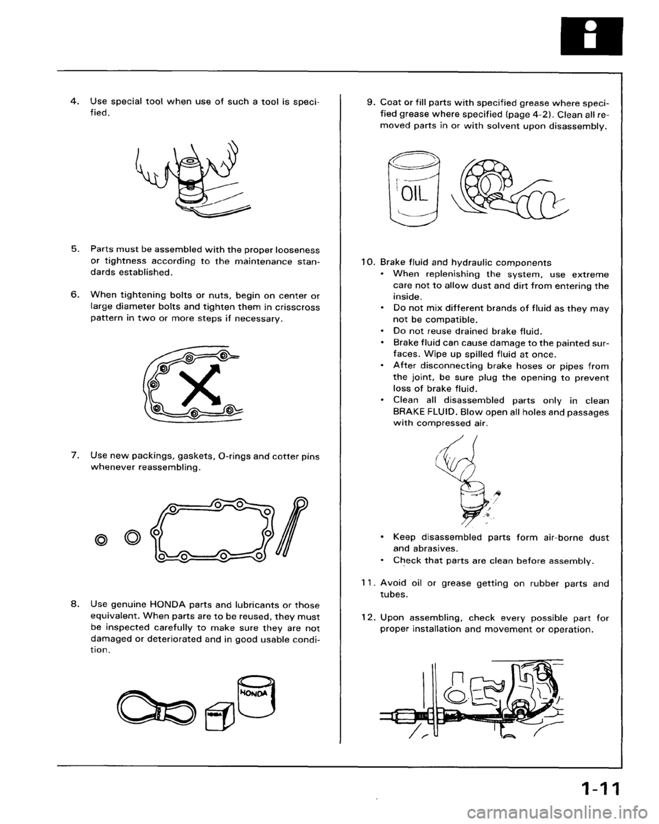HONDA ACCORD 1986 CA / 3.G Workshop Manual 