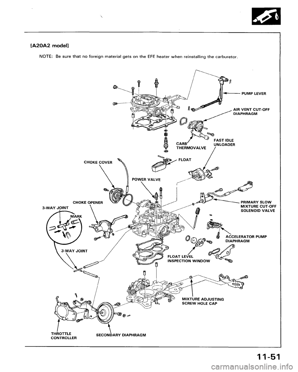HONDA ACCORD 1986 CA / 3.G Workshop Manual 