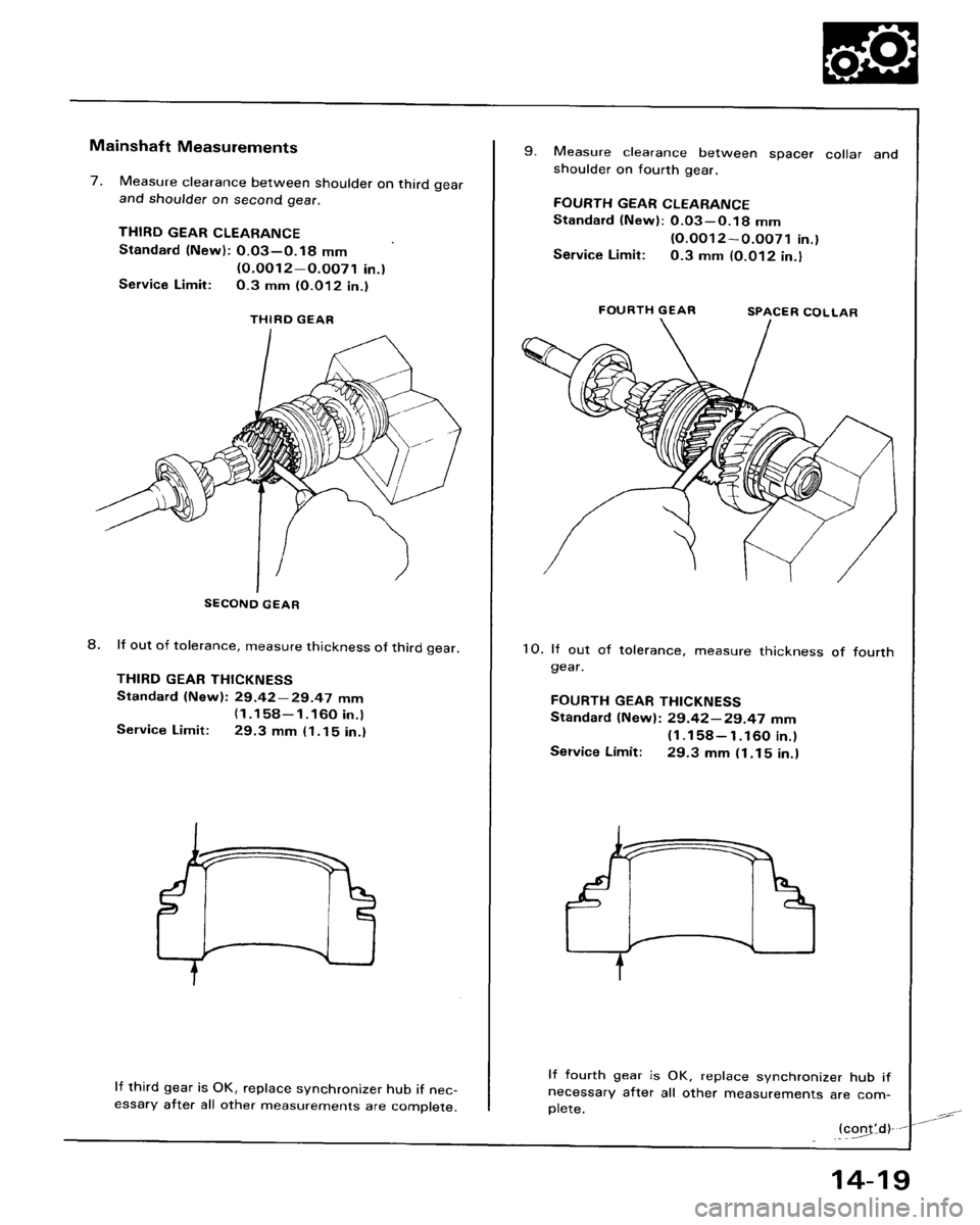HONDA ACCORD 1986 CA / 3.G Workshop Manual 