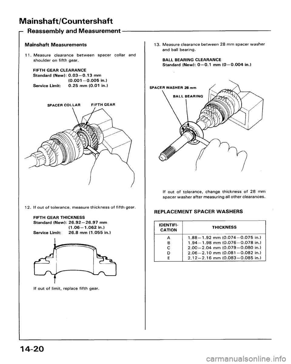 HONDA ACCORD 1986 CA / 3.G Workshop Manual 