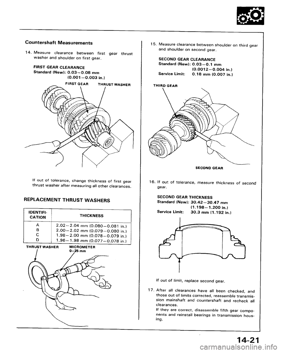 HONDA ACCORD 1986 CA / 3.G Workshop Manual 