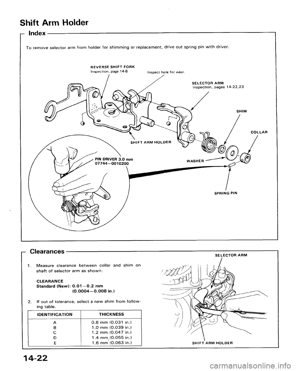 HONDA ACCORD 1986 CA / 3.G Workshop Manual 