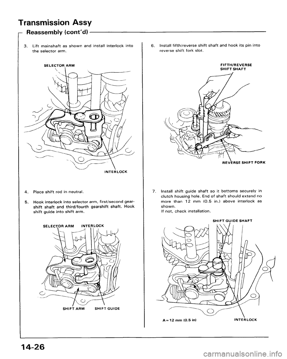 HONDA ACCORD 1986 CA / 3.G Workshop Manual 