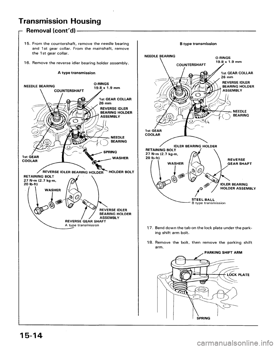 HONDA ACCORD 1986 CA / 3.G Workshop Manual 