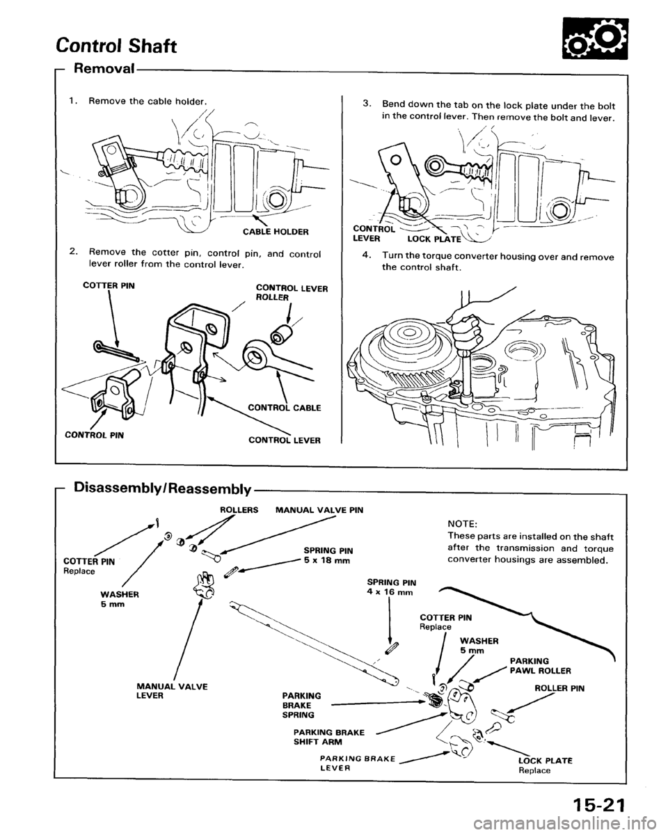 HONDA ACCORD 1986 CA / 3.G Workshop Manual 