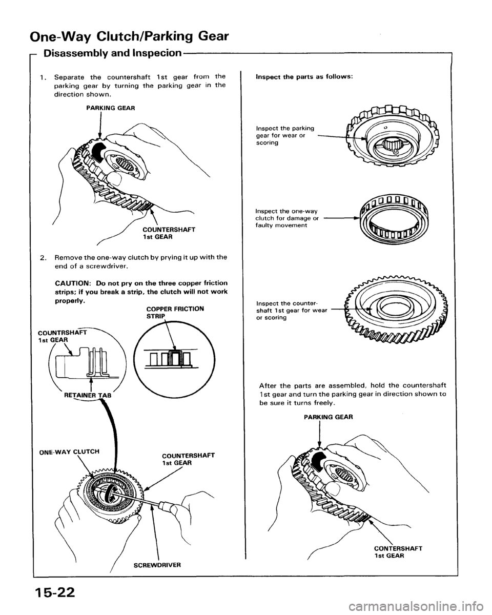 HONDA ACCORD 1986 CA / 3.G Workshop Manual 