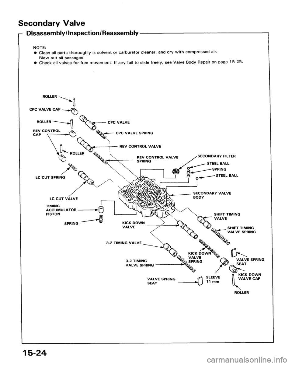 HONDA ACCORD 1986 CA / 3.G Workshop Manual 
