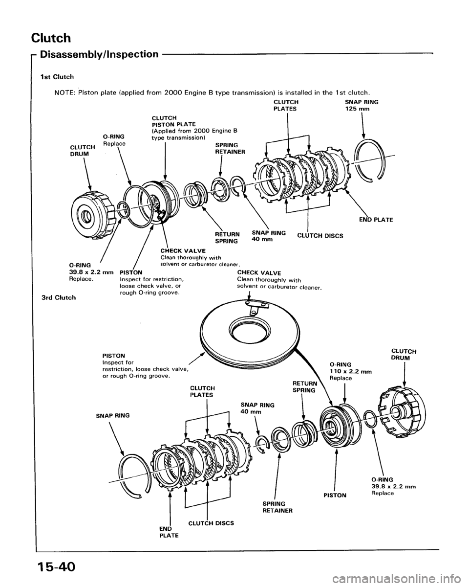 HONDA ACCORD 1986 CA / 3.G Workshop Manual 