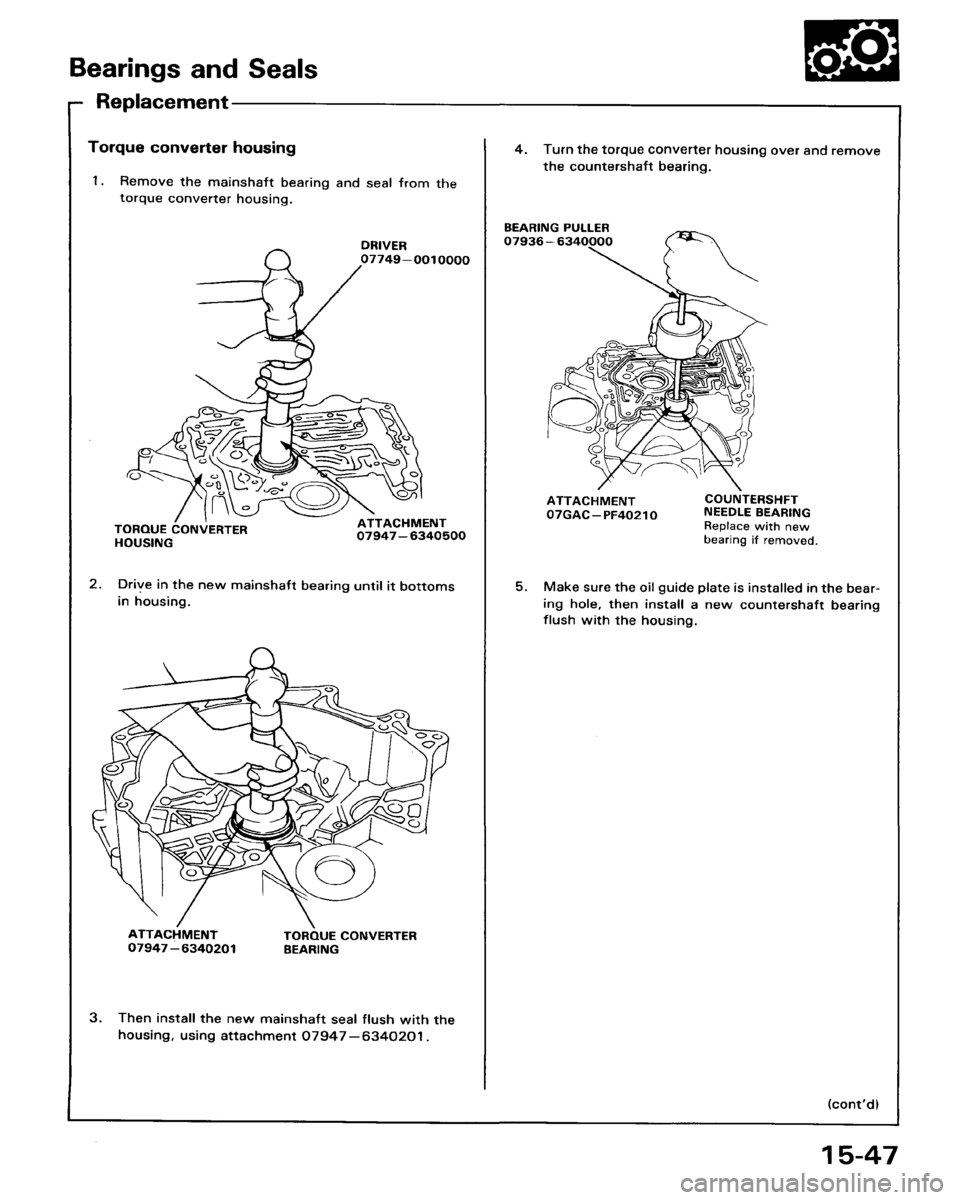 HONDA ACCORD 1986 CA / 3.G Workshop Manual 