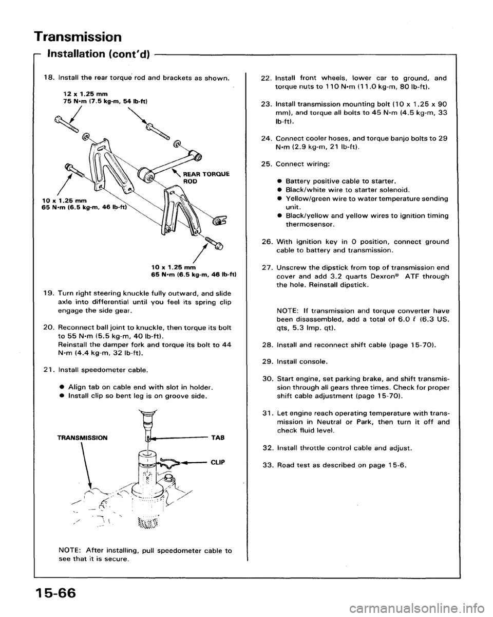 HONDA ACCORD 1986 CA / 3.G Workshop Manual 
