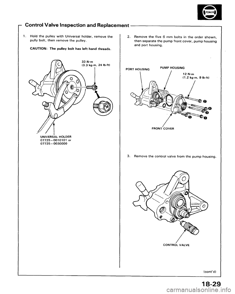 HONDA ACCORD 1986 CA / 3.G Workshop Manual 