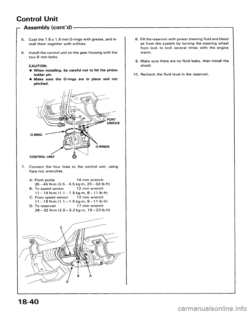 HONDA ACCORD 1986 CA / 3.G Workshop Manual 