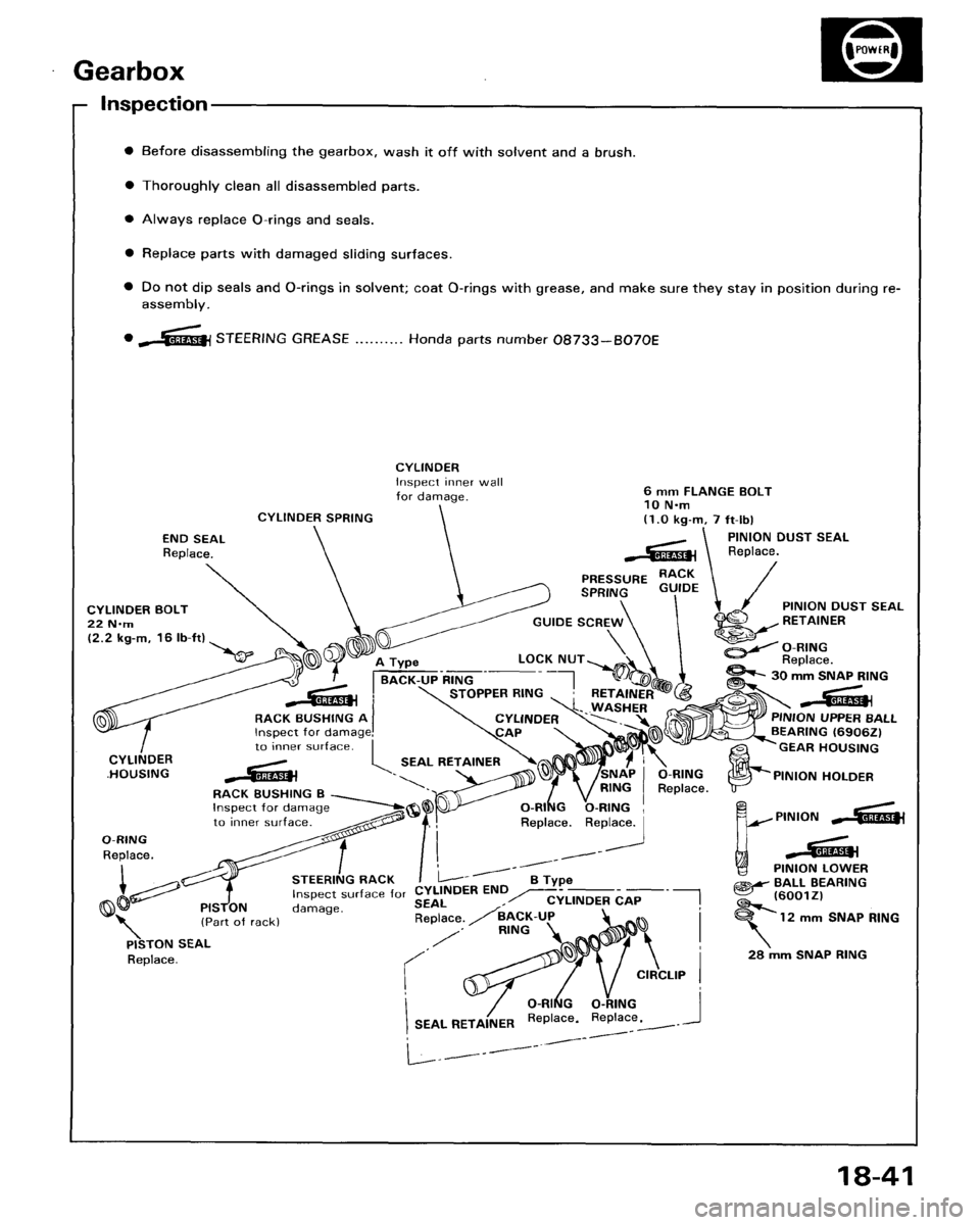 HONDA ACCORD 1986 CA / 3.G Workshop Manual 