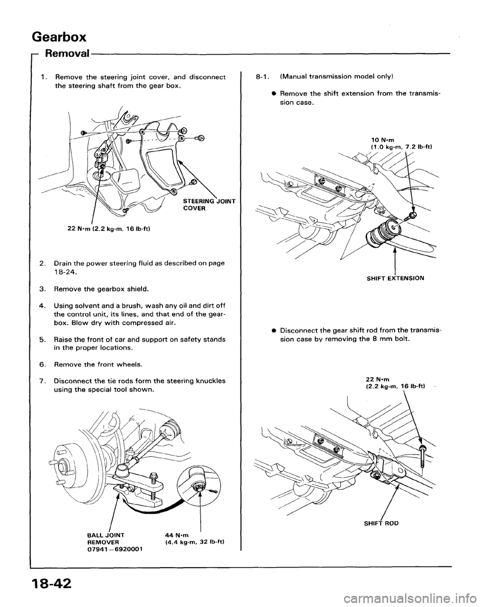 HONDA ACCORD 1986 CA / 3.G Workshop Manual 