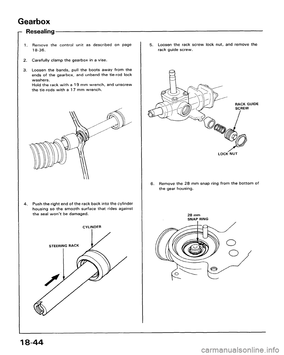 HONDA ACCORD 1986 CA / 3.G Workshop Manual 