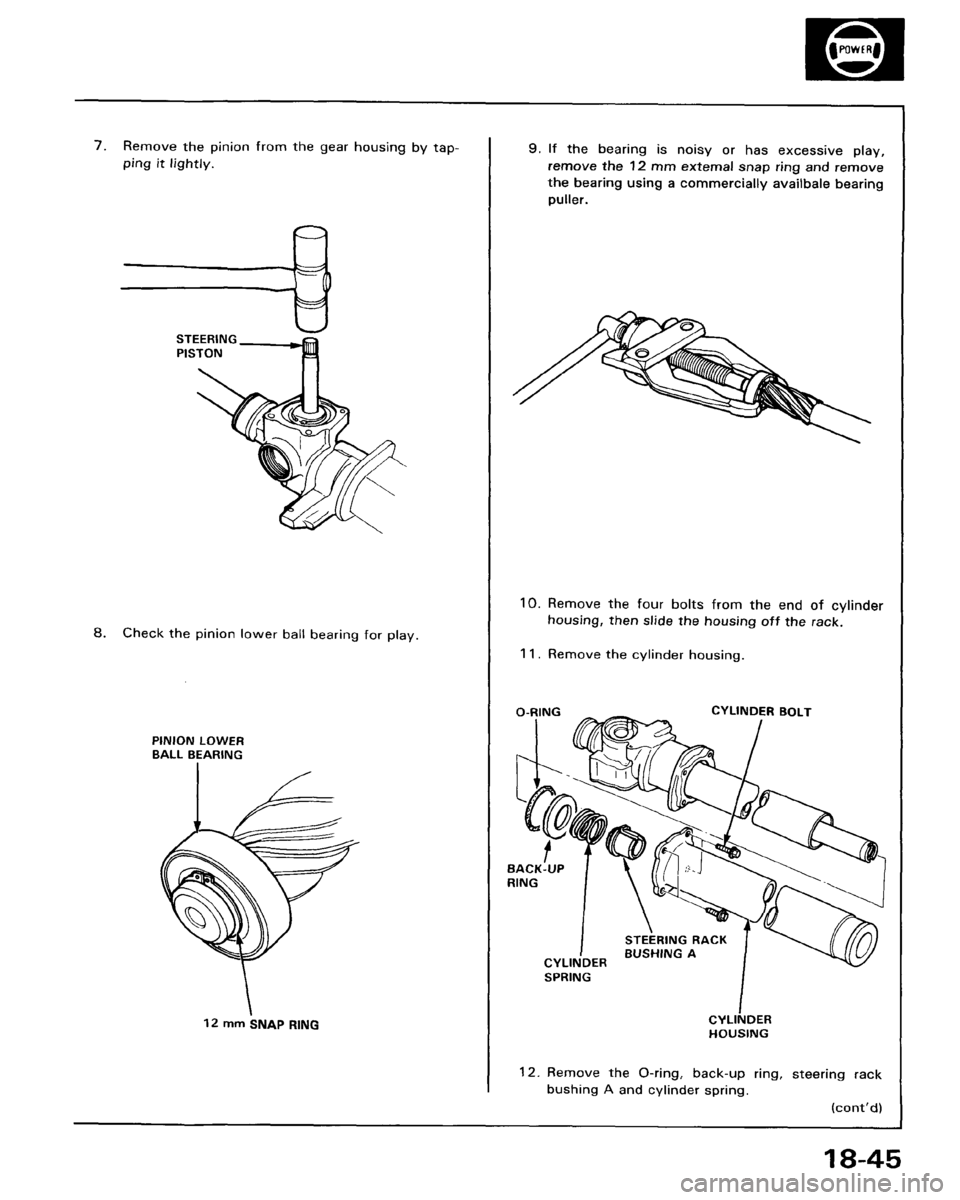 HONDA ACCORD 1986 CA / 3.G Workshop Manual 