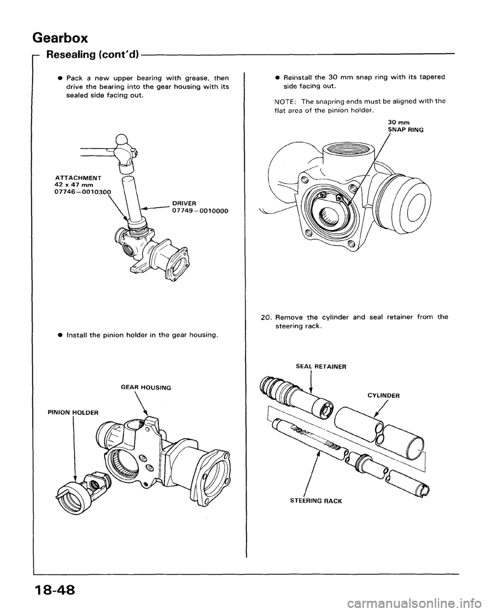 HONDA ACCORD 1986 CA / 3.G Workshop Manual 