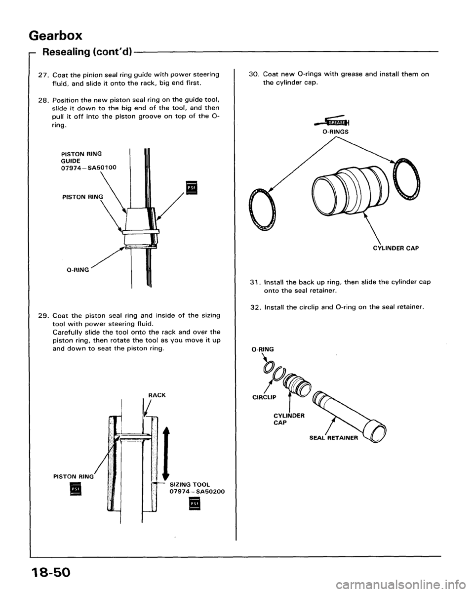 HONDA ACCORD 1986 CA / 3.G Workshop Manual 