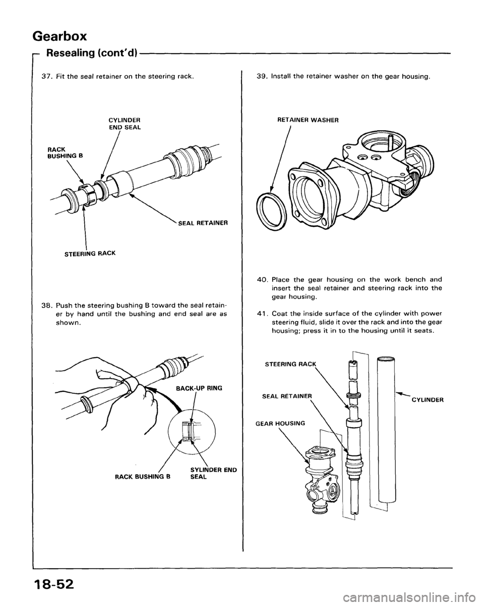HONDA ACCORD 1986 CA / 3.G Workshop Manual 