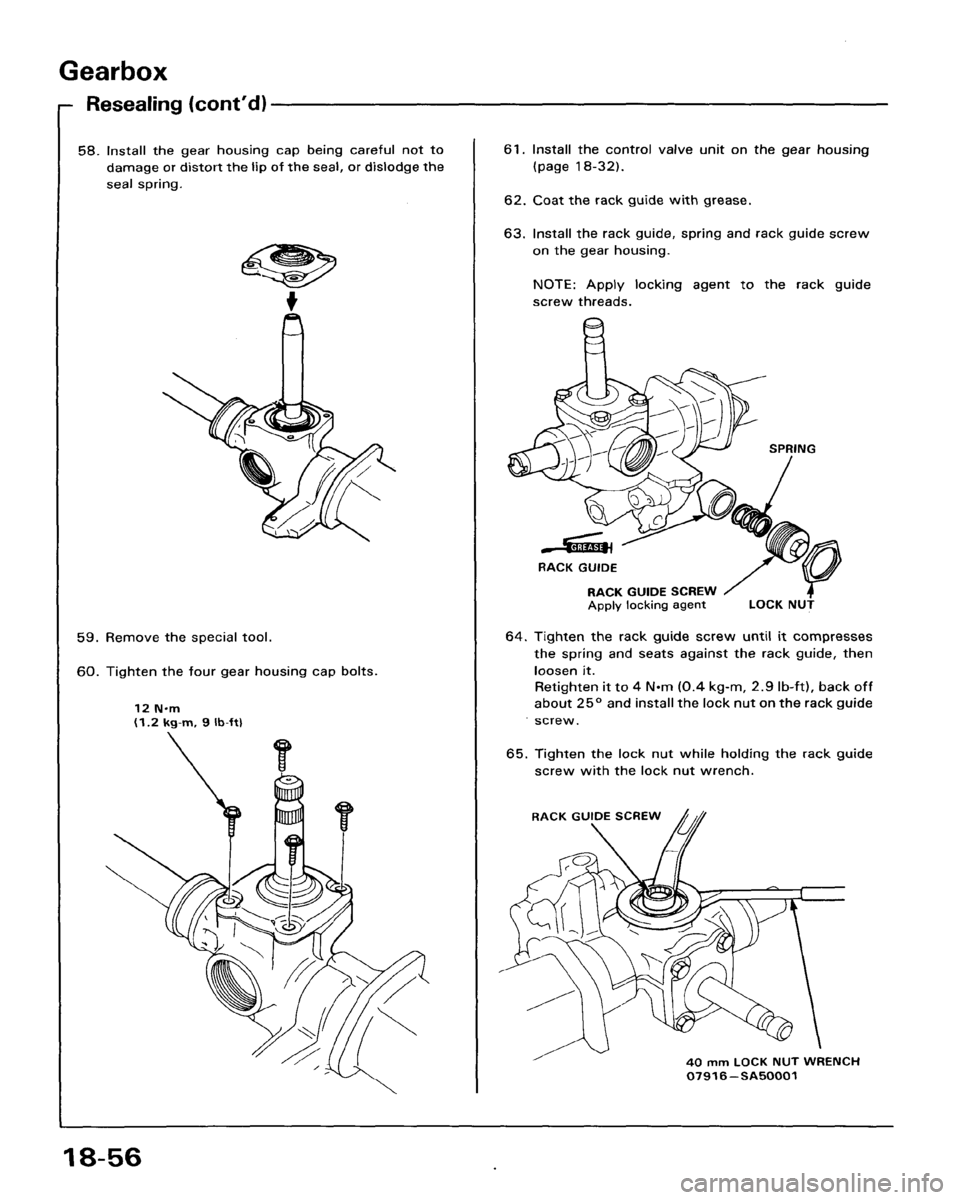 HONDA ACCORD 1986 CA / 3.G Workshop Manual 