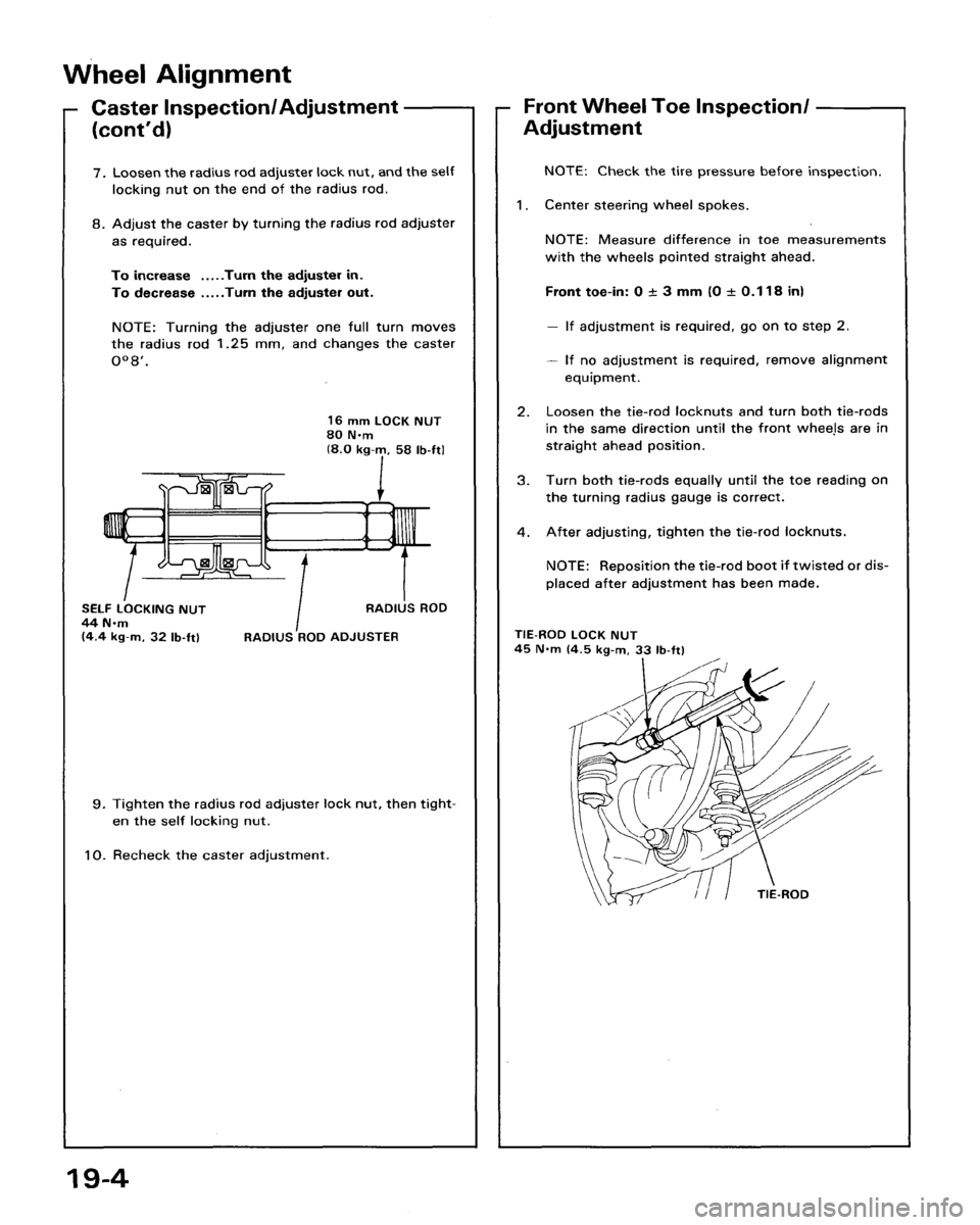 HONDA ACCORD 1986 CA / 3.G Workshop Manual 