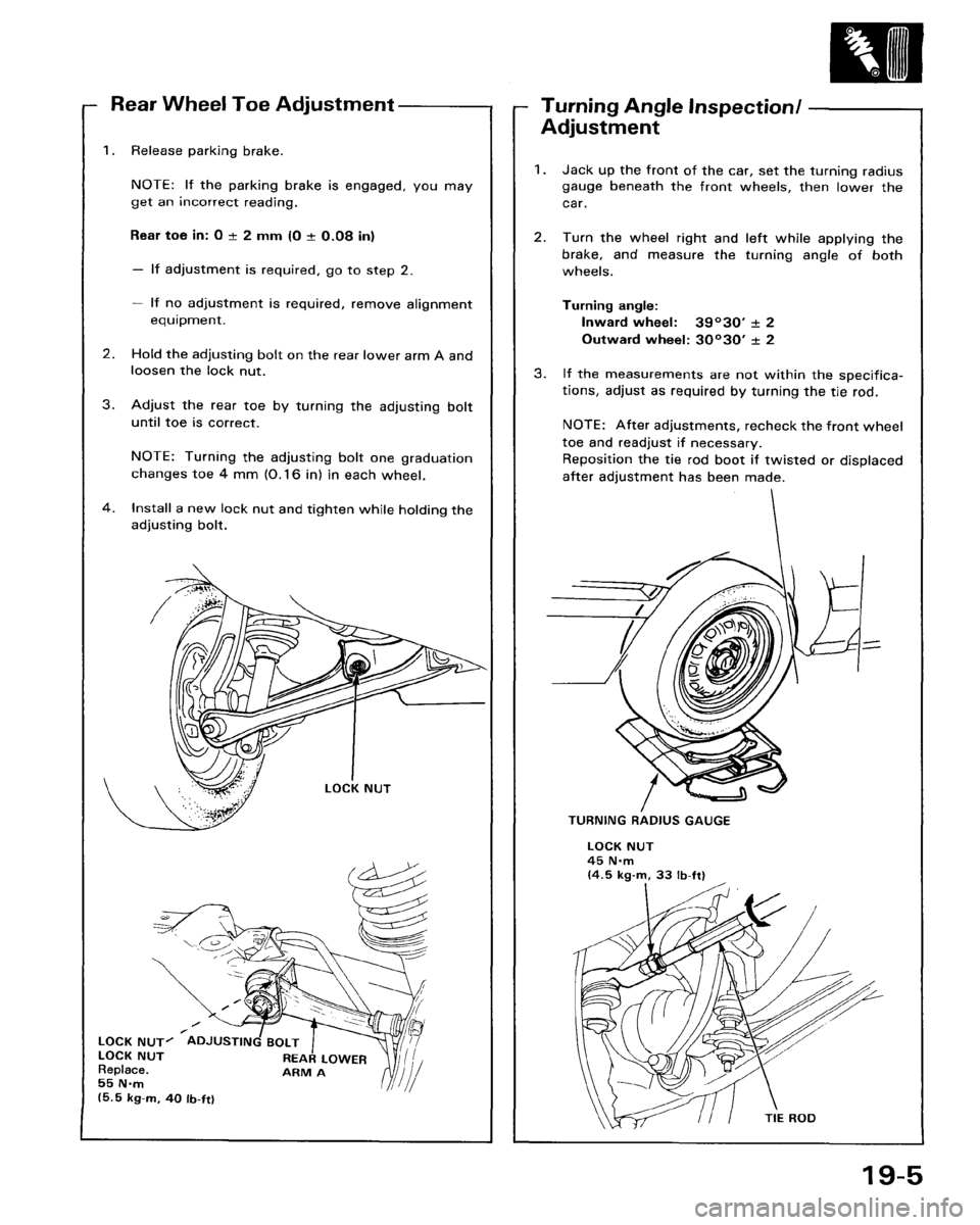 HONDA ACCORD 1986 CA / 3.G Workshop Manual 
