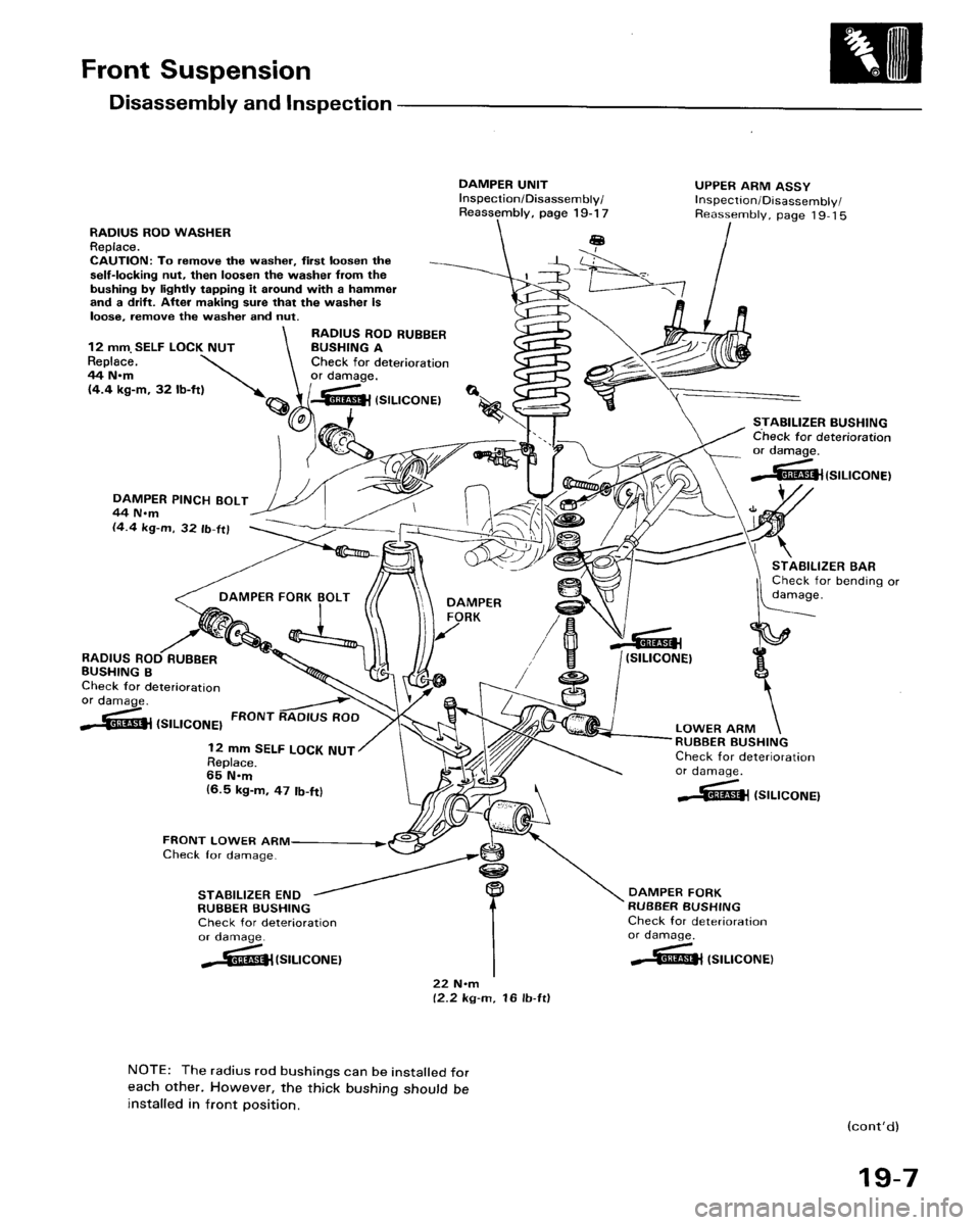 HONDA ACCORD 1986 CA / 3.G Workshop Manual 