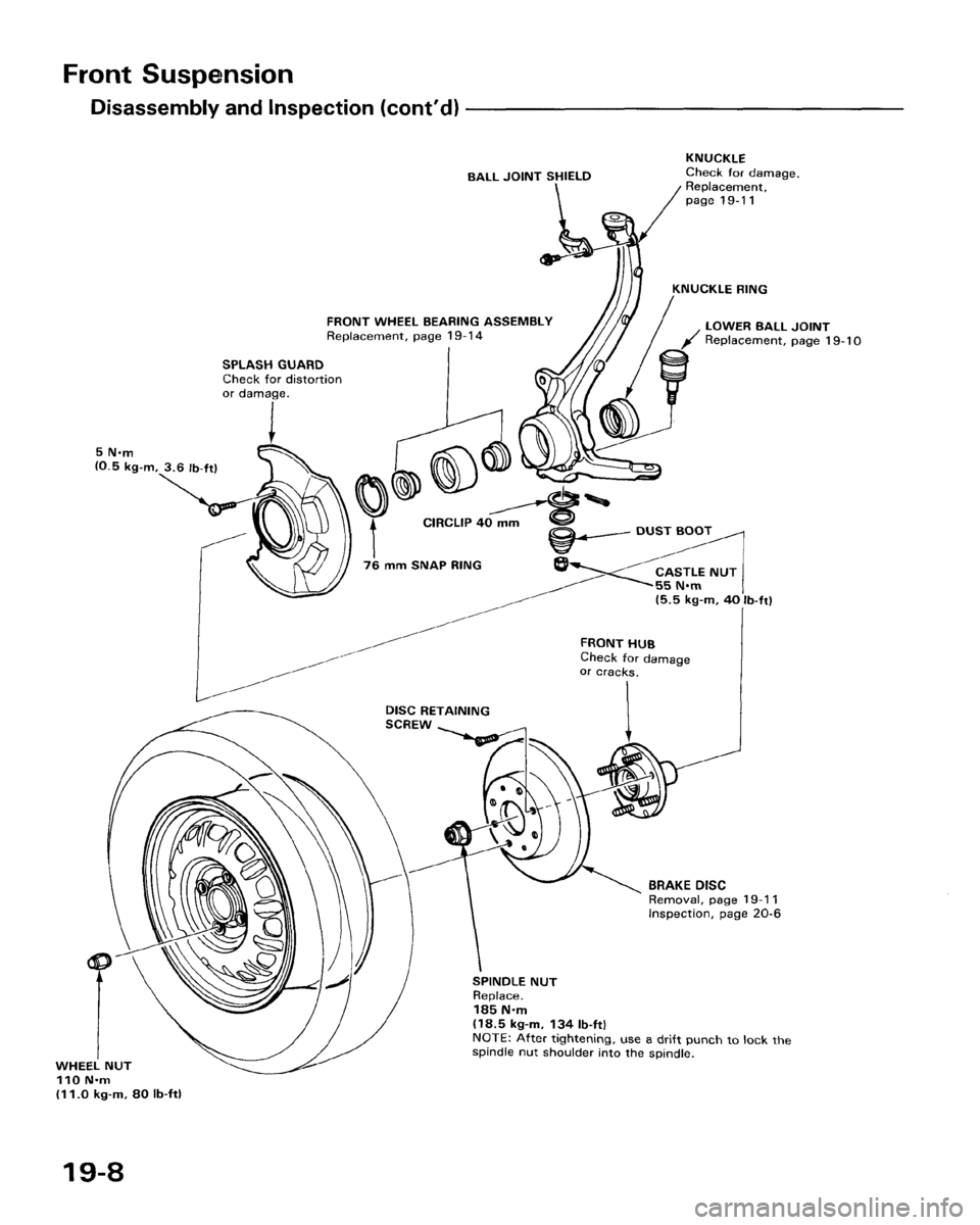 HONDA ACCORD 1986 CA / 3.G Workshop Manual 
