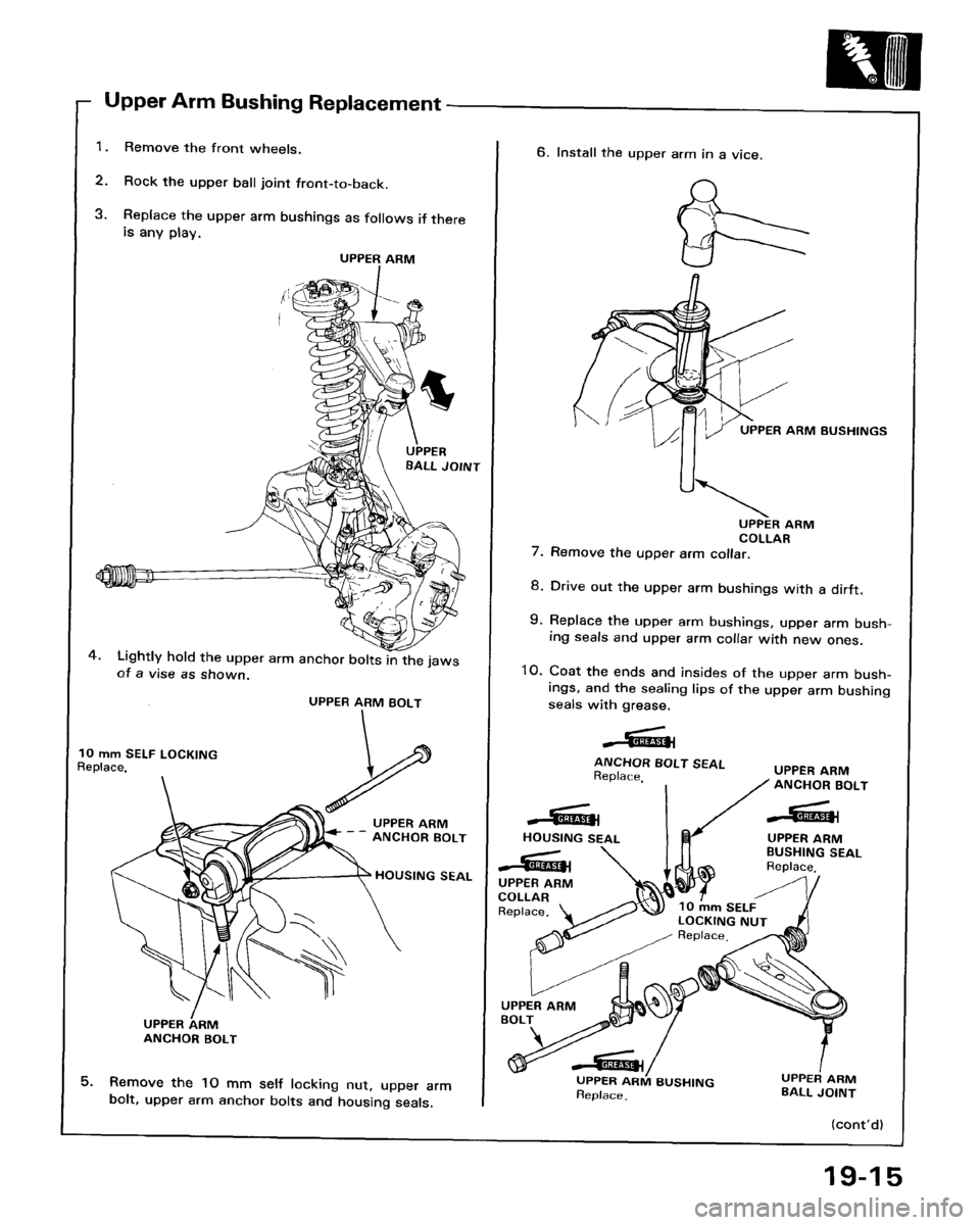HONDA ACCORD 1986 CA / 3.G Workshop Manual 