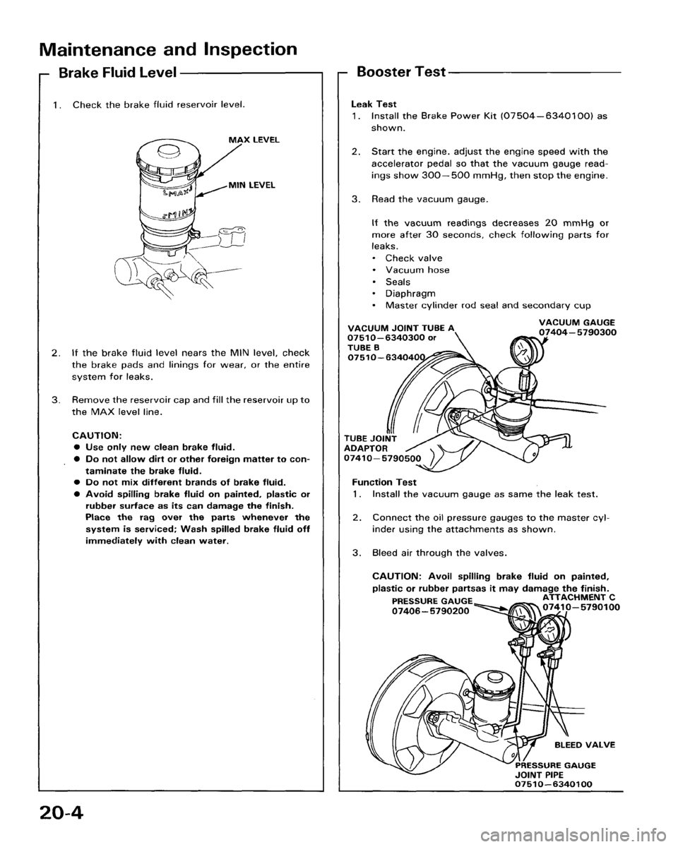 HONDA ACCORD 1986 CA / 3.G Workshop Manual 