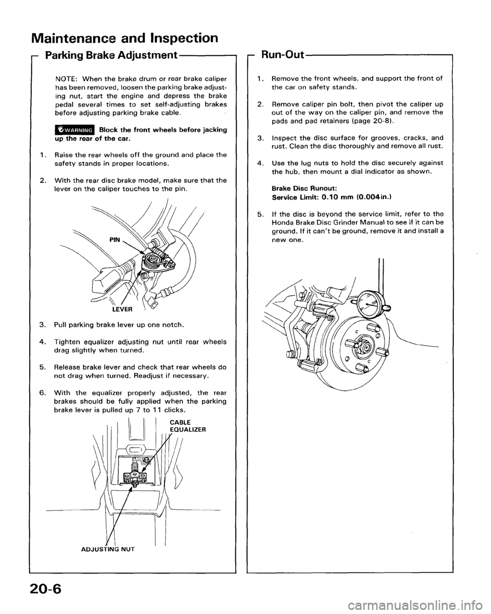 HONDA ACCORD 1986 CA / 3.G Workshop Manual 