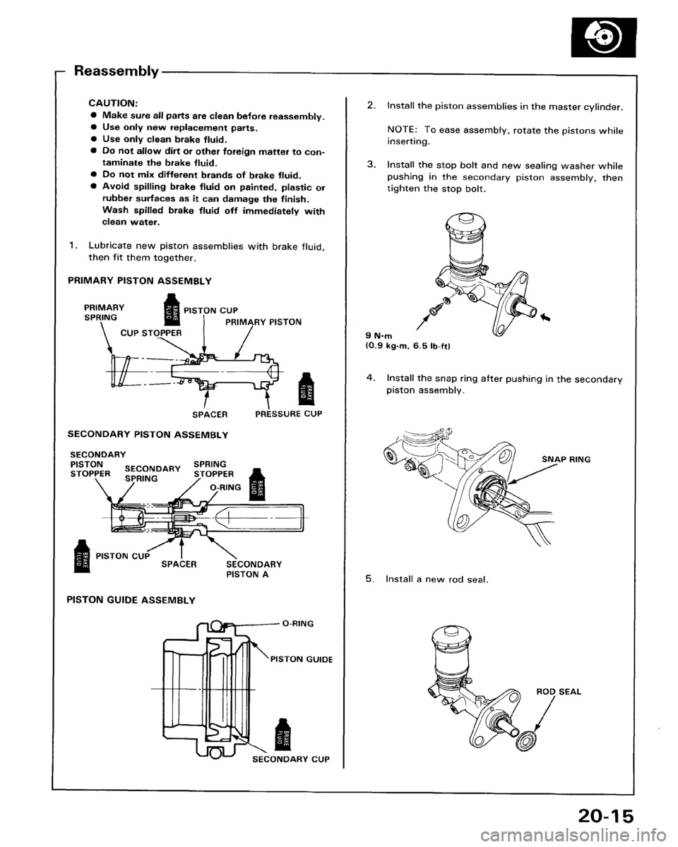 HONDA ACCORD 1986 CA / 3.G Workshop Manual 