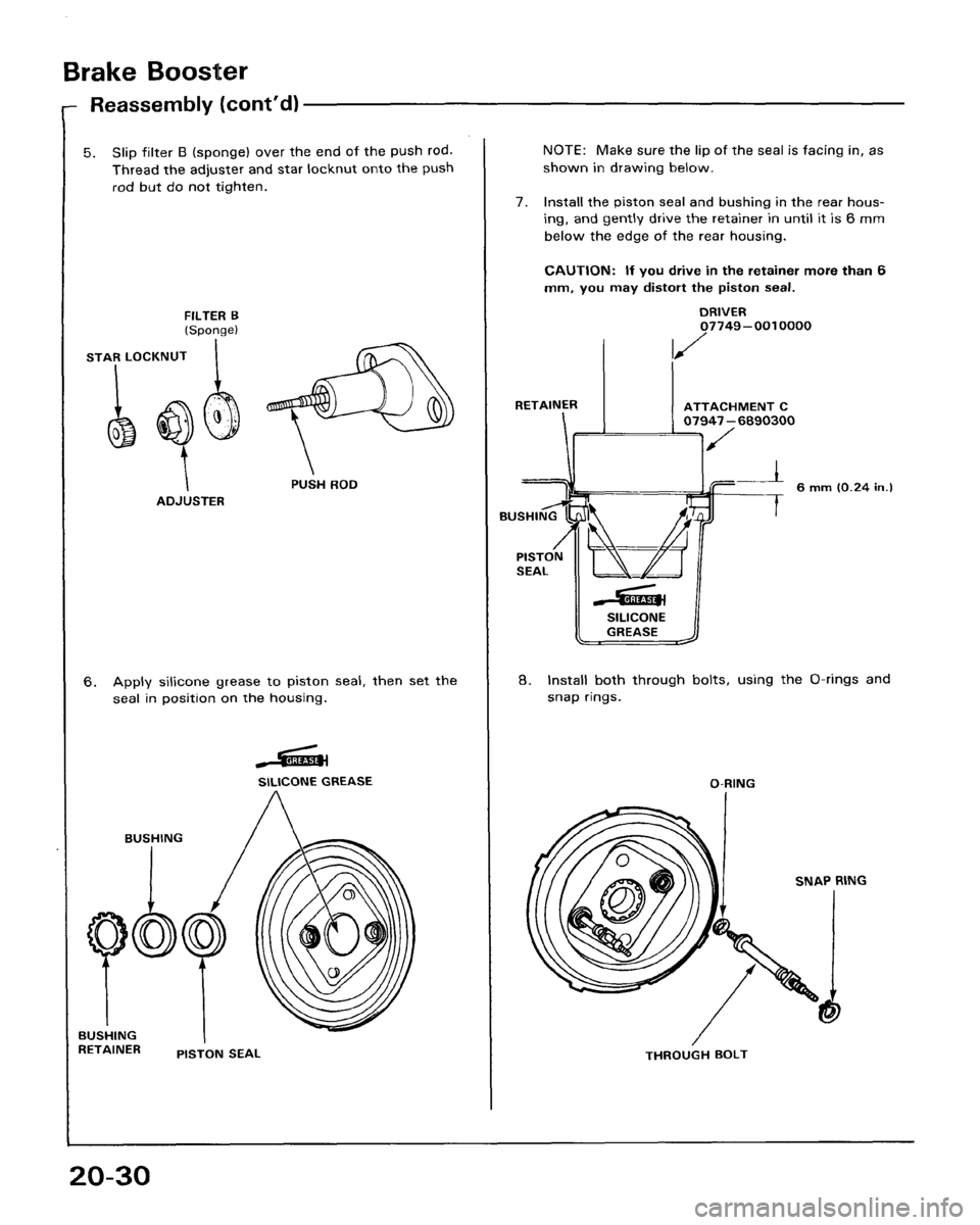 HONDA ACCORD 1986 CA / 3.G Workshop Manual 