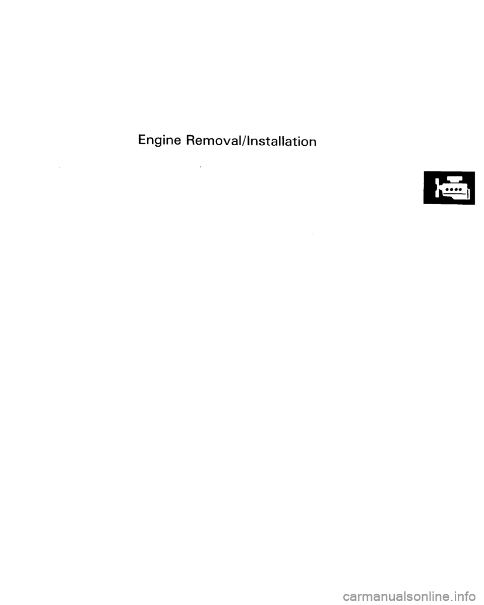 HONDA ACCORD 1986 CA / 3.G Workshop Manual 