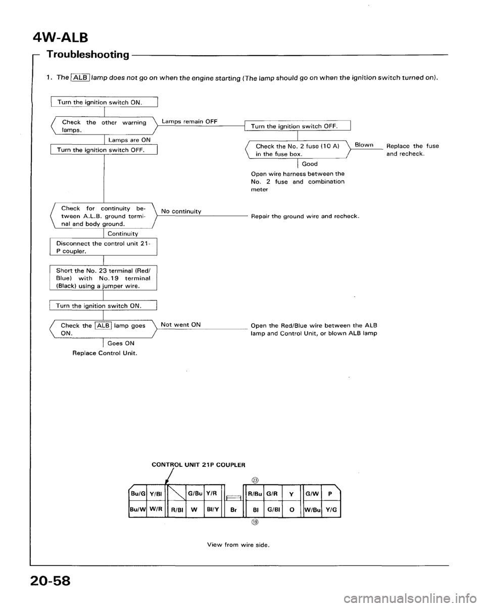 HONDA ACCORD 1986 CA / 3.G Workshop Manual 