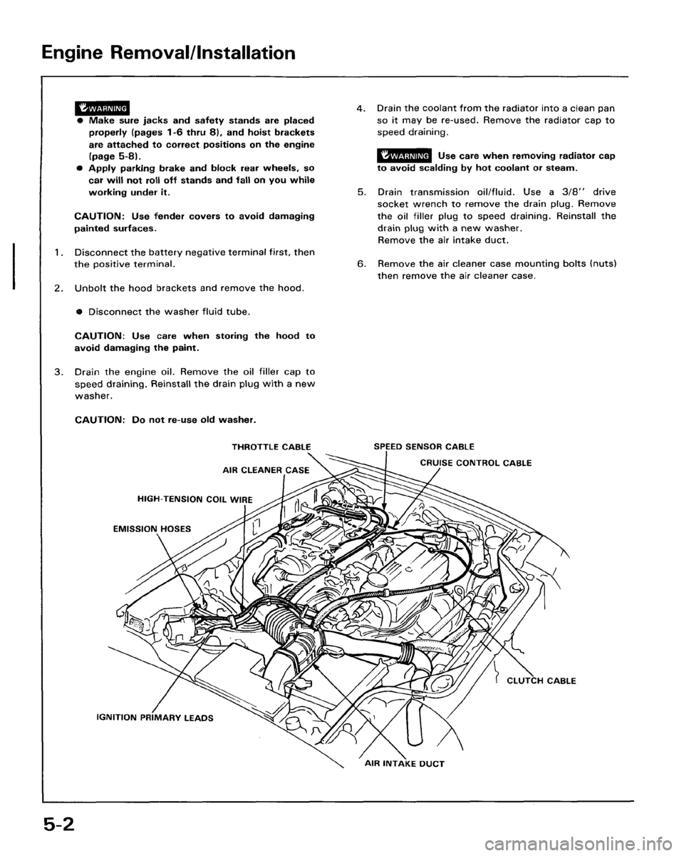 HONDA ACCORD 1986 CA / 3.G Workshop Manual 