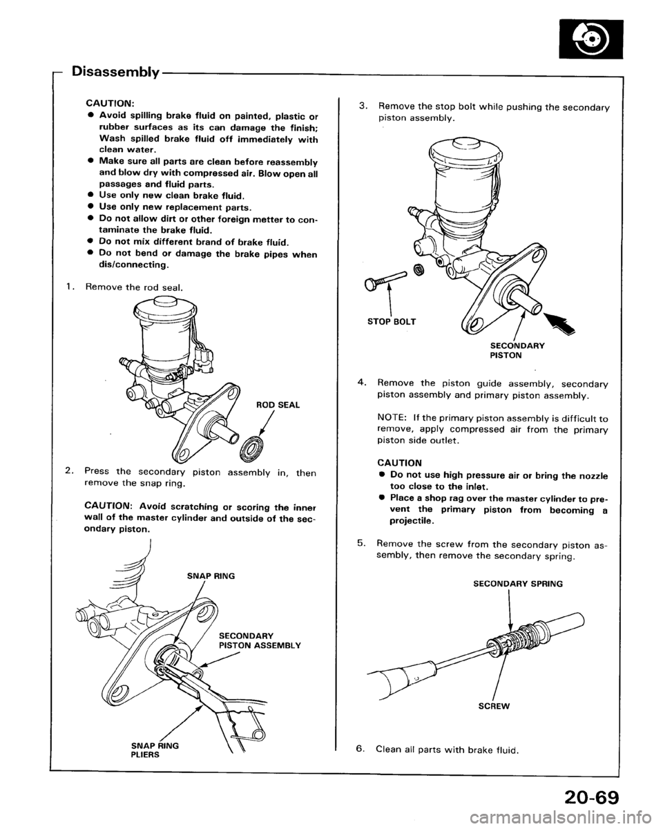 HONDA ACCORD 1986 CA / 3.G Workshop Manual 