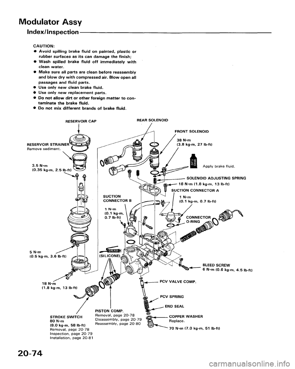 HONDA ACCORD 1986 CA / 3.G Workshop Manual 
