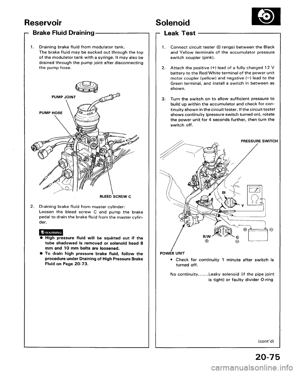 HONDA ACCORD 1986 CA / 3.G Workshop Manual 