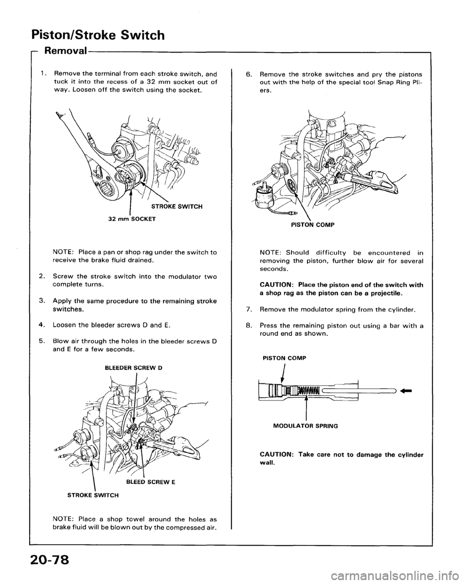 HONDA ACCORD 1986 CA / 3.G Workshop Manual 