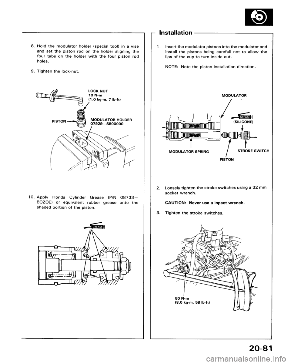 HONDA ACCORD 1986 CA / 3.G Workshop Manual 