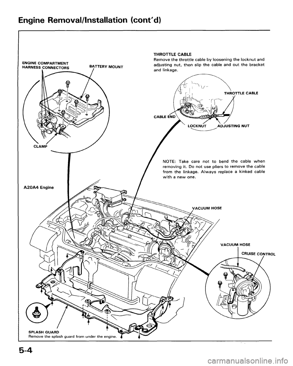 HONDA ACCORD 1986 CA / 3.G Workshop Manual 