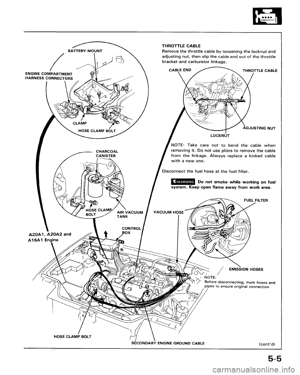 HONDA ACCORD 1986 CA / 3.G Workshop Manual 